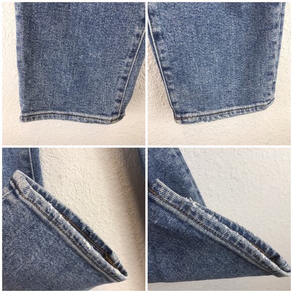 Madewell The Petite Girljean in Berryton Wash Distressed High Rise Jeans 25P - Picture 7 of 14